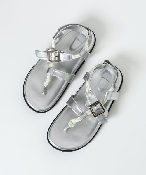 JEANASIS(ジーナシス)の「バックルロープトングサンダル/861894(サンダル・レディース・ブラック/シルバー・LARGE/MEDIUM)」の17枚目の写真