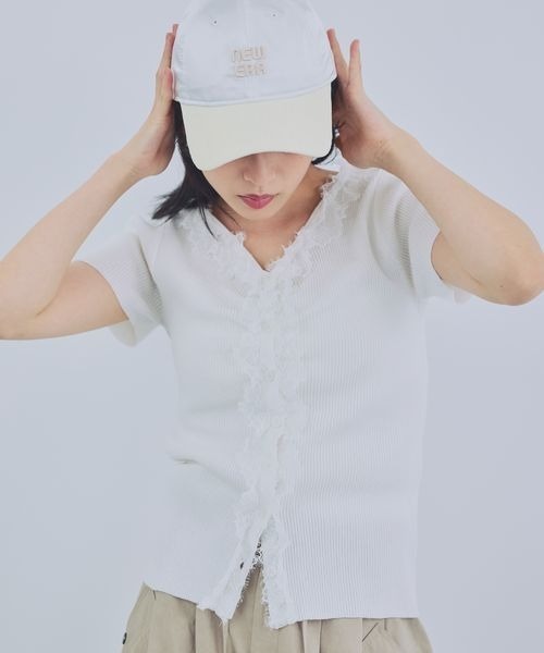 JEANASIS(ジーナシス)の「【NEW ERA(ニューエラ)】別注 9TWENTY サテンコーデュロイキャップ/911710(キャップ・レディース・ホワイト/ブラック/ネイビー・FREE)」の5枚目の写真