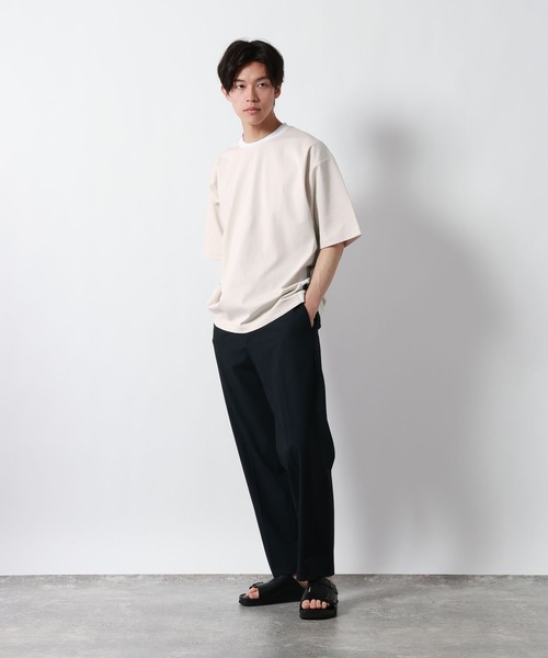 GLOBAL WORK（グローバルワーク）の「ポンチラインTシャツ/半袖/877727（Tシャツ/カットソー・メンズ・ネイビー/アイボリー/モカ・X-LARGE/LARGE/MEDIUM/SMALL）」の11枚目の写真