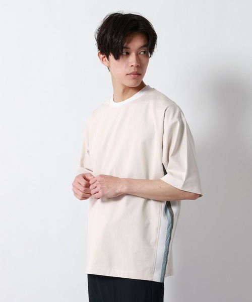 GLOBAL WORK（グローバルワーク）の「ポンチラインTシャツ/半袖/877727（Tシャツ/カットソー・メンズ・ネイビー/アイボリー/モカ・X-LARGE/LARGE/MEDIUM/SMALL）」の14枚目の写真
