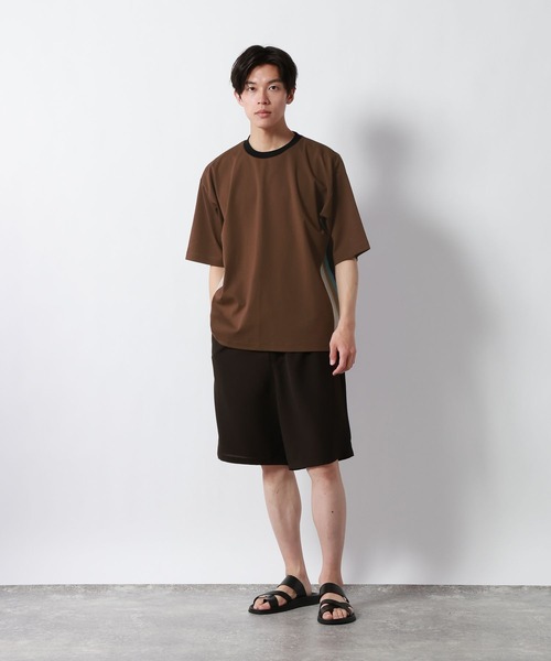 GLOBAL WORK（グローバルワーク）の「ポンチラインTシャツ/半袖/877727（Tシャツ/カットソー・メンズ・ネイビー/アイボリー/モカ・X-LARGE/LARGE/MEDIUM/SMALL）」の5枚目の写真