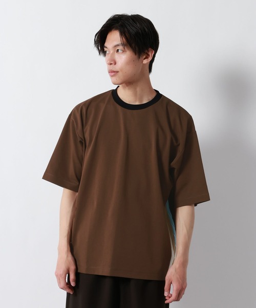 GLOBAL WORK（グローバルワーク）の「ポンチラインTシャツ/半袖/877727（Tシャツ/カットソー・メンズ・ネイビー/アイボリー/モカ・X-LARGE/LARGE/MEDIUM/SMALL）」の7枚目の写真