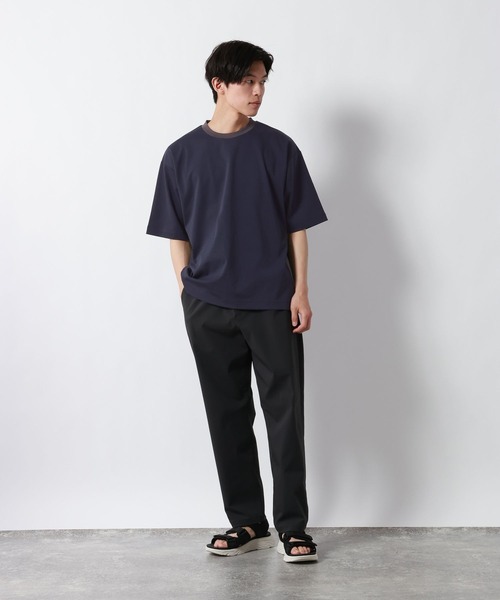 GLOBAL WORK（グローバルワーク）の「ポンチラインTシャツ/半袖/877727（Tシャツ/カットソー・メンズ・ネイビー/アイボリー/モカ・X-LARGE/LARGE/MEDIUM/SMALL）」の16枚目の写真