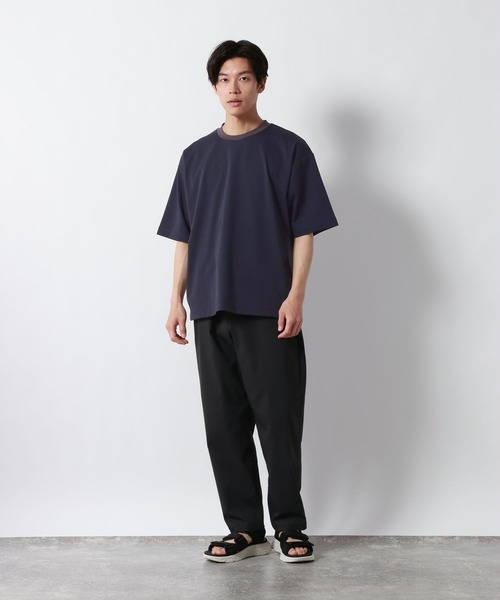 GLOBAL WORK（グローバルワーク）の「ポンチラインTシャツ/半袖/877727（Tシャツ/カットソー・メンズ・ネイビー/アイボリー/モカ・X-LARGE/LARGE/MEDIUM/SMALL）」の17枚目の写真