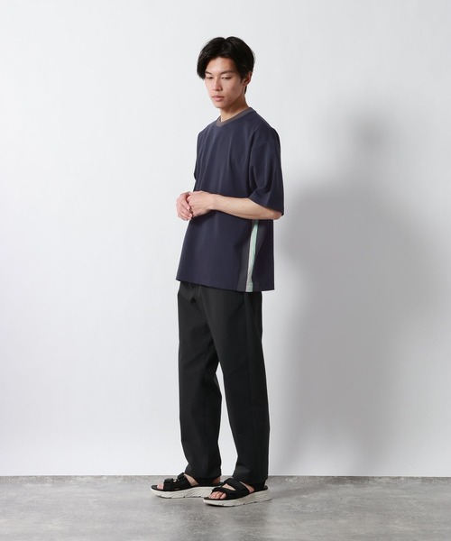 GLOBAL WORK（グローバルワーク）の「ポンチラインTシャツ/半袖/877727（Tシャツ/カットソー・メンズ・ネイビー/アイボリー/モカ・X-LARGE/LARGE/MEDIUM/SMALL）」の18枚目の写真