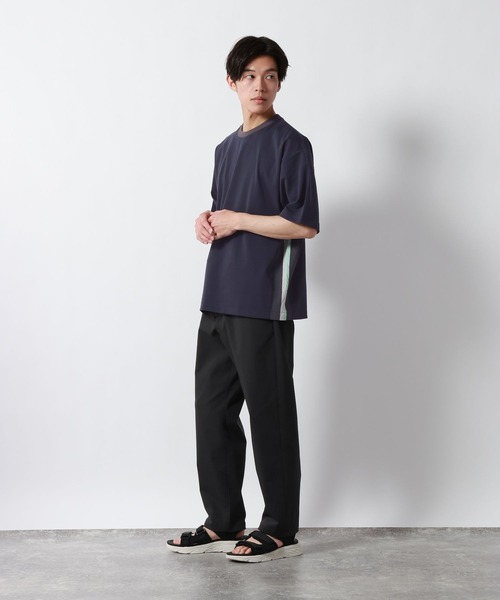 GLOBAL WORK（グローバルワーク）の「ポンチラインTシャツ/半袖/877727（Tシャツ/カットソー・メンズ・ネイビー/アイボリー/モカ・X-LARGE/LARGE/MEDIUM/SMALL）」の19枚目の写真