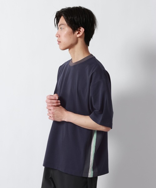 GLOBAL WORK（グローバルワーク）の「ポンチラインTシャツ/半袖/877727（Tシャツ/カットソー・メンズ・ネイビー/アイボリー/モカ・X-LARGE/LARGE/MEDIUM/SMALL）」の21枚目の写真