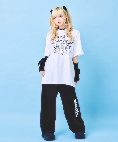 Hauls(ハウルズ)の「てらじ×Hauls コラボBIGTEE②(Tシャツ/カットソー・レディース・ホワイト/ブラック・FREE)」の5枚目の写真