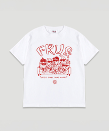 FRUAND（フルアンド）の「ラインカラーグラフィック半袖Tシャツ_レッド（Tシャツ/カットソー）」