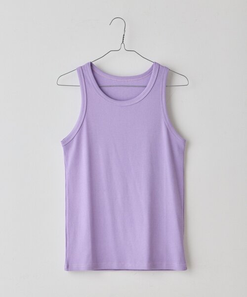 WHIMSIC(ウィムジック)の「【UNISEX/2サイズ展開】リブタンクトップ(タンクトップ・メンズ・パープル/イエロー/チャコールグレー/ホワイト・2/1)」の22枚目の写真