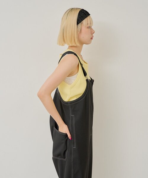 WHIMSIC(ウィムジック)の「【UNISEX/2サイズ展開】リブタンクトップ(タンクトップ・メンズ・パープル/イエロー/チャコールグレー/ホワイト・2/1)」の8枚目の写真