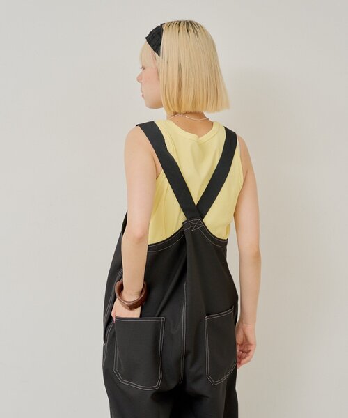 WHIMSIC(ウィムジック)の「【UNISEX/2サイズ展開】リブタンクトップ(タンクトップ・メンズ・パープル/イエロー/チャコールグレー/ホワイト・2/1)」の9枚目の写真