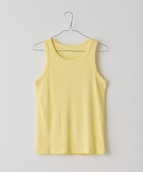 WHIMSIC(ウィムジック)の「【UNISEX/2サイズ展開】リブタンクトップ(タンクトップ・メンズ・パープル/イエロー/チャコールグレー/ホワイト・2/1)」の5枚目の写真