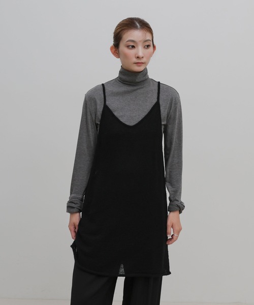 select MOCA(セレクトモカ)の「モヘアライクキャミチュニック(ベスト・レディース・ホワイト/ブラック/グレイッシュベージュ・FREE)」の22枚目の写真