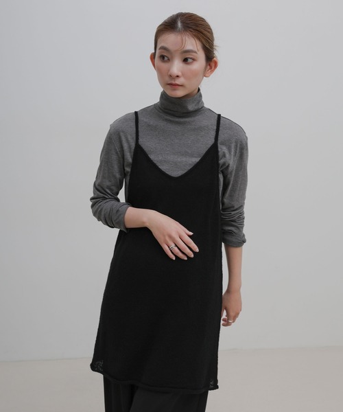 select MOCA(セレクトモカ)の「モヘアライクキャミチュニック(ベスト・レディース・ホワイト/ブラック/グレイッシュベージュ・FREE)」の20枚目の写真