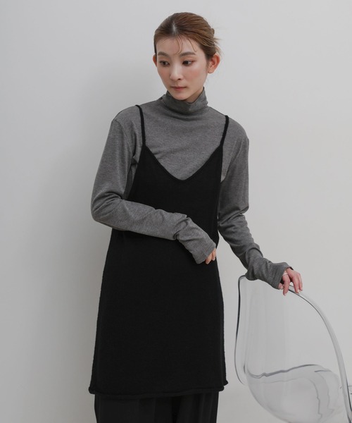 select MOCA(セレクトモカ)の「モヘアライクキャミチュニック(ベスト・レディース・ホワイト/ブラック/グレイッシュベージュ・FREE)」の16枚目の写真