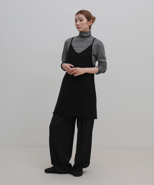 select MOCA(セレクトモカ)の「モヘアライクキャミチュニック(ベスト・レディース・ホワイト/ブラック/グレイッシュベージュ・FREE)」の5枚目の写真