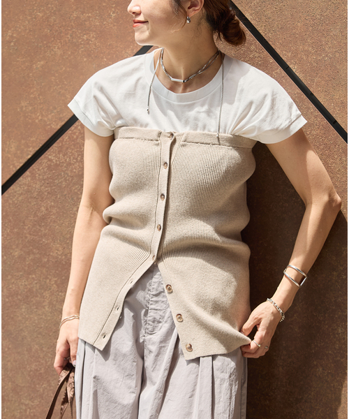 JOURNAL STANDARD(ジャーナルスタンダード)の「ウォッシャブルコットンシルクミックス ビスチェ(その他トップス・レディース・グレー/ベージュ・FREE)」の18枚目の写真
