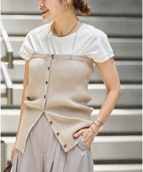 JOURNAL STANDARD(ジャーナルスタンダード)の「ウォッシャブルコットンシルクミックス ビスチェ(その他トップス・レディース・グレー/ベージュ・FREE)」の20枚目の写真