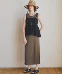 リブ2WAYノースリーブワンピース