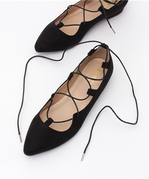 Chico（チコ）の「【who's who Chico】レースアップフラットシューズ（パンプス・レディース・ベージュ/ピンクベージュ/ブラック・MEDIUM/LARGE/SMALL）」の11枚目の写真