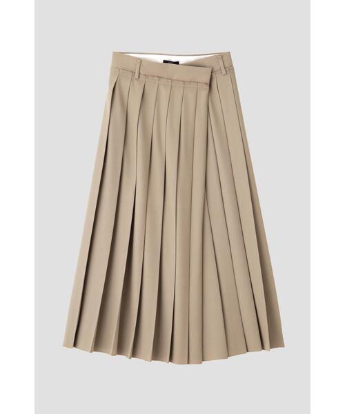 YLEVE(イレーヴ)の「YLEVE / WOOL SURGE PLEATED SKIRT(スカート・レディース・カーキ・1/0/2)」の7枚目の写真