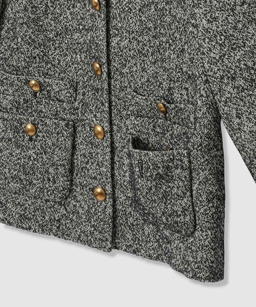 ANAYI(アナイ)の「シルクループウールポケット ジャケット〈セットアップ対応商品〉(ダウンジャケット/コート・レディース・ブラック系その他・38/36/34)」の9枚目の写真