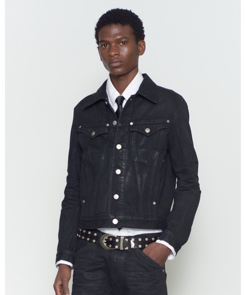 NVRFRGT(ネヴァーフォーゲット)の「DENIM TRUCKER JACKET(デニムジャケット・メンズ・ブラック・2)」の1枚目の写真