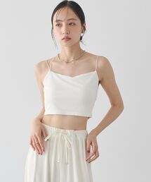【接触冷感・抗菌防臭】カップ付ショート丈キャミソール