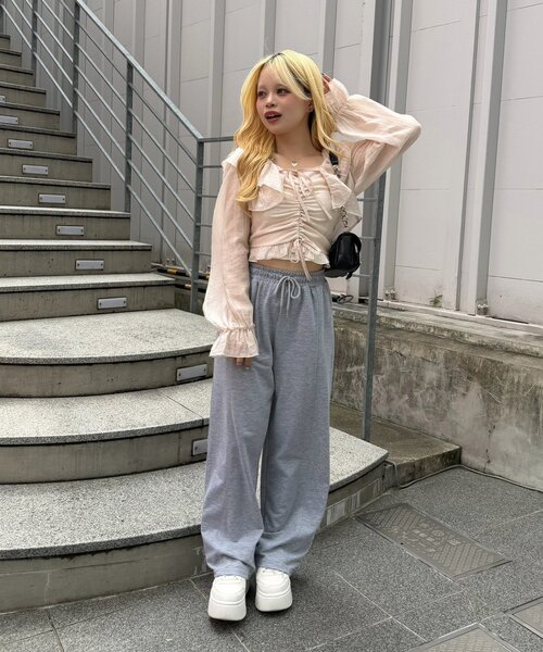 continuer de NICE CLAUP（コンティニューデナイスクラップ）の「ラッフルボレロ&キャミset（シャツ/ブラウス・レディース・ブラック/ブラウン/ピンク/ベージュ系その他/ブルー系その他・FREE）」の17枚目の写真