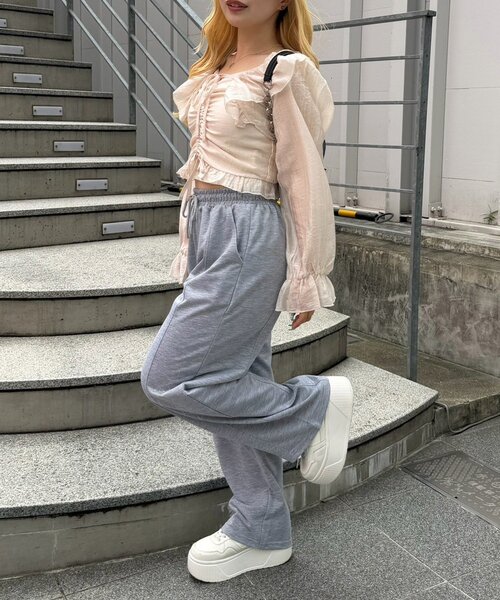 continuer de NICE CLAUP（コンティニューデナイスクラップ）の「ラッフルボレロ&キャミset（シャツ/ブラウス・レディース・ブラック/ブラウン/ピンク/ベージュ系その他/ブルー系その他・FREE）」の21枚目の写真