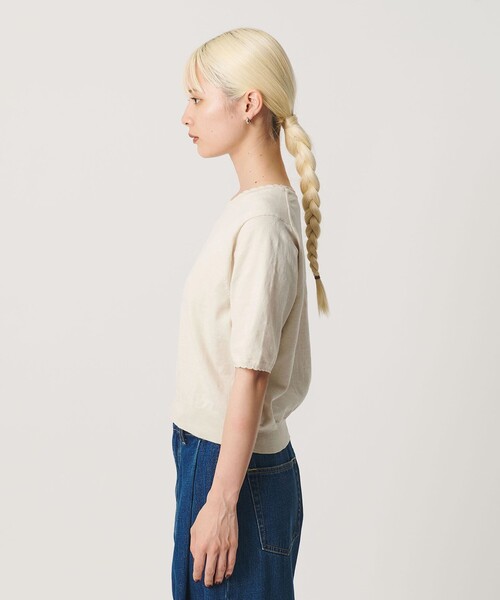 BEAUTY&YOUTH UNITED ARROWS(ビューティーアンドユースユナイテッドアローズ)の「コットンスラブ スカラップ ニットプルオーバー ウォッシャブル(ニット/セーター・レディース・オフホワイト/レッド/ブラック・FREE)」の19枚目の写真