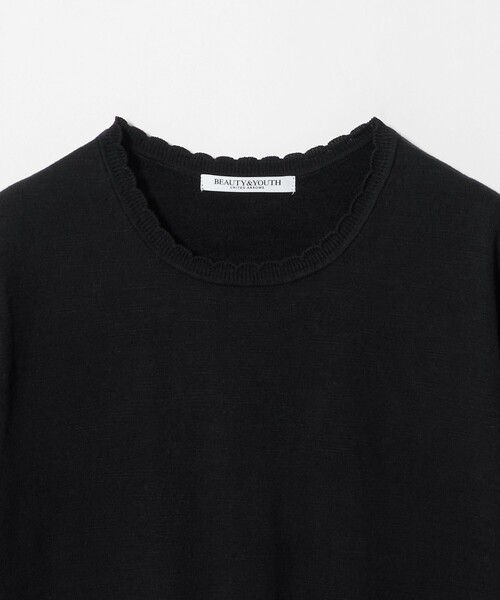 BEAUTY&YOUTH UNITED ARROWS(ビューティーアンドユースユナイテッドアローズ)の「コットンスラブ スカラップ ニットプルオーバー ウォッシャブル(ニット/セーター・レディース・オフホワイト/レッド/ブラック・FREE)」の13枚目の写真