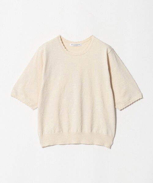 BEAUTY&YOUTH UNITED ARROWS(ビューティーアンドユースユナイテッドアローズ)の「コットンスラブ スカラップ ニットプルオーバー ウォッシャブル(ニット/セーター・レディース・オフホワイト/レッド/ブラック・FREE)」の11枚目の写真