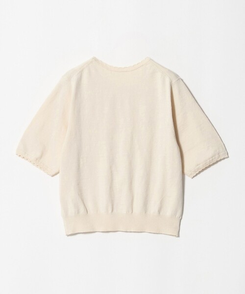 BEAUTY&YOUTH UNITED ARROWS(ビューティーアンドユースユナイテッドアローズ)の「コットンスラブ スカラップ ニットプルオーバー ウォッシャブル(ニット/セーター・レディース・オフホワイト/レッド/ブラック・FREE)」の10枚目の写真