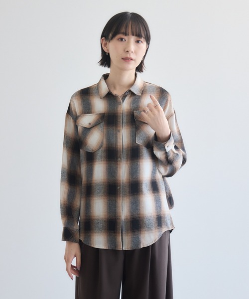 Paradise Picnic（パラダイスピクニック）の「33℃  チェックウエスタンライクシャツ（シャツ/ブラウス・レディース・ブラック/ベージュ・FREE）」の11枚目の写真