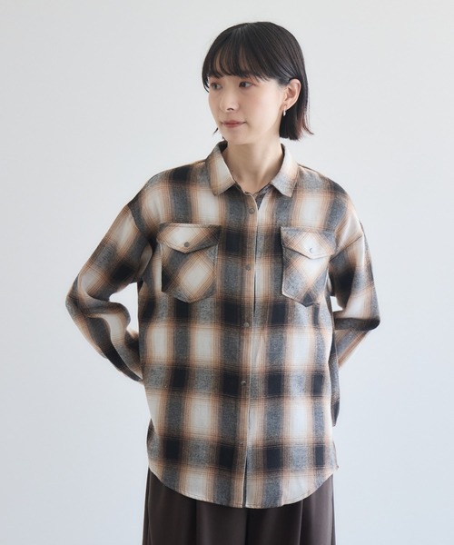 Paradise Picnic（パラダイスピクニック）の「33℃  チェックウエスタンライクシャツ（シャツ/ブラウス・レディース・ブラック/ベージュ・FREE）」の12枚目の写真