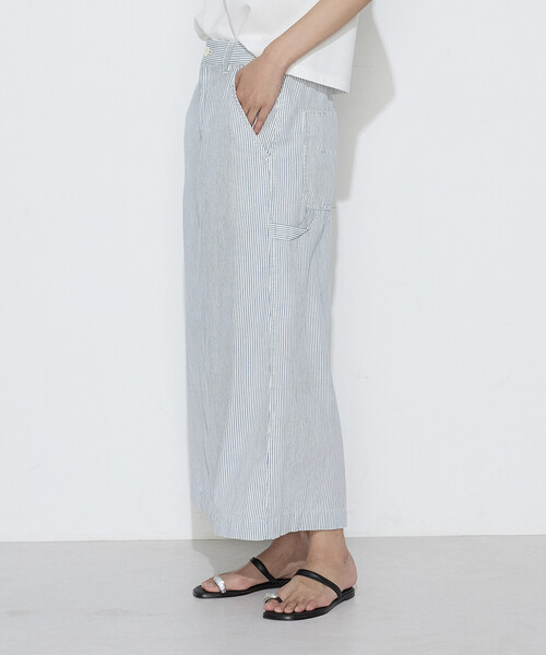 COMME CA Wardrobe（コムサワードローブ）の「〔 +サイズ 〕 ヒッコリー スカート（スカート・レディース・ホワイト・13号）」の5枚目の写真