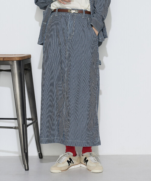 COMME CA Wardrobe（コムサワードローブ）の「〔 +サイズ 〕 ヒッコリー スカート（スカート・レディース・ホワイト・13号）」の8枚目の写真
