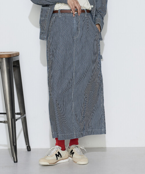 COMME CA Wardrobe（コムサワードローブ）の「〔 +サイズ 〕 ヒッコリー スカート（スカート・レディース・ホワイト・13号）」の9枚目の写真