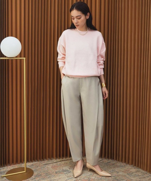 ELFRANK（エルフランク）の「【2026AW】【S～Lサイズ展開】サイドボックスプリーツカーブパンツ 洗える《着用動画あり》（その他パンツ・レディース・ブラック/キャメル/グレイッシュベージュ・S/M/L）」の10枚目の写真