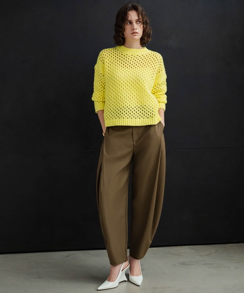 ELFRANK（エルフランク）の「【2026AW】【S～Lサイズ展開】サイドボックスプリーツカーブパンツ 洗える《着用動画あり》（その他パンツ・レディース・ブラック/キャメル/グレイッシュベージュ・S/M/L）」の13枚目の写真