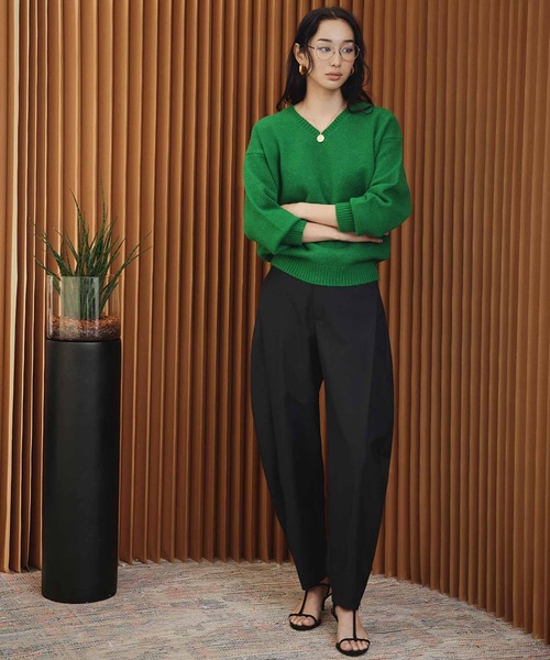 ELFRANK（エルフランク）の「【2026AW】【S～Lサイズ展開】サイドボックスプリーツカーブパンツ 洗える《着用動画あり》（その他パンツ・レディース・ブラック/キャメル/グレイッシュベージュ・S/M/L）」の17枚目の写真