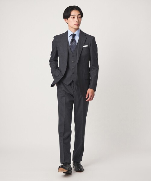 green label relaxing(グリーンレーベルリラクシング)の「REDA ハウンドトゥース スリム 5B スーツベスト(スーツベスト・メンズ・ダークブラウン/ダークグレー・50/44/48/42/46/52)」の6枚目の写真