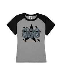 ROUGH レディース スリムフィットラグラン半袖Tシャツ 5 COLORS