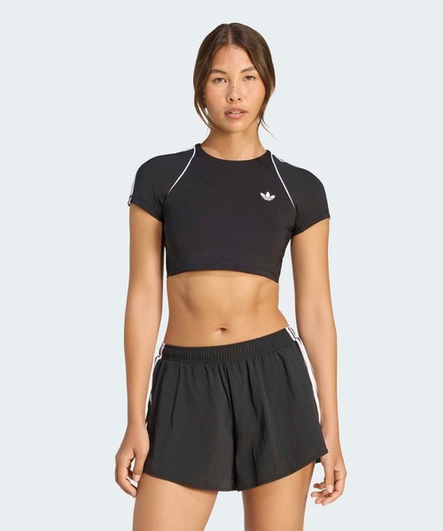 adidas by Stella McCartney(アディダスバイステラマッカートニー)の「アディダス オリジナルス スポーツ SST ブラTシャツ / アディダス adidas(Tシャツ/カットソー・レディース・ブラック・SMALL/MEDIUM/LARGE/X-LARGE/XX-LARGE/X-SMALL)」の7枚目の写真