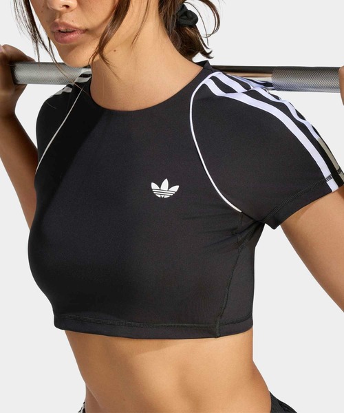 adidas by Stella McCartney(アディダスバイステラマッカートニー)の「アディダス オリジナルス スポーツ SST ブラTシャツ / アディダス adidas(Tシャツ/カットソー・レディース・ブラック・SMALL/MEDIUM/LARGE/X-LARGE/XX-LARGE/X-SMALL)」の9枚目の写真