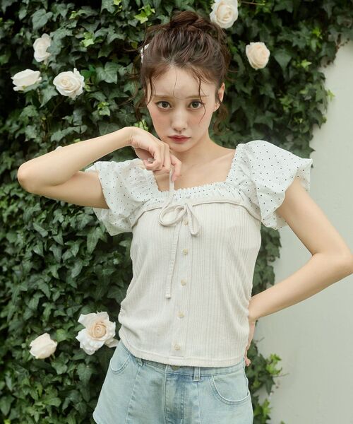 MAJESTIC LEGON(マジェスティックレゴン)の「2wayドッキング半袖トップス(Tシャツ/カットソー・レディース・ピンク系その他2/ブラック系その他/グレー系その他・MEDIUM)」の3枚目の写真
