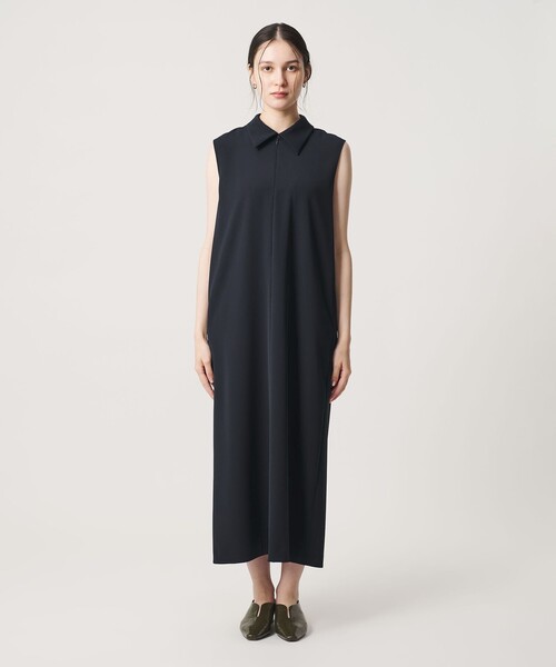 BEAUTY&YOUTH UNITED ARROWS(ビューティーアンドユースユナイテッドアローズ)の「【WEB限定 Wardrobe DAILY MINIMAL】ダブルクロス スキッパーワンピース ウォッシャブル(ワンピース・レディース・ブラック/ネイビー・M/S)」の12枚目の写真