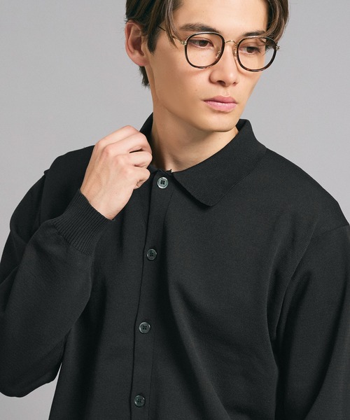 coca(coca)(コカ)の「襟付きニットカーディガン(カーディガン/ボレロ・メンズ・ブラウン/ブラック・XL/M/L)」の14枚目の写真